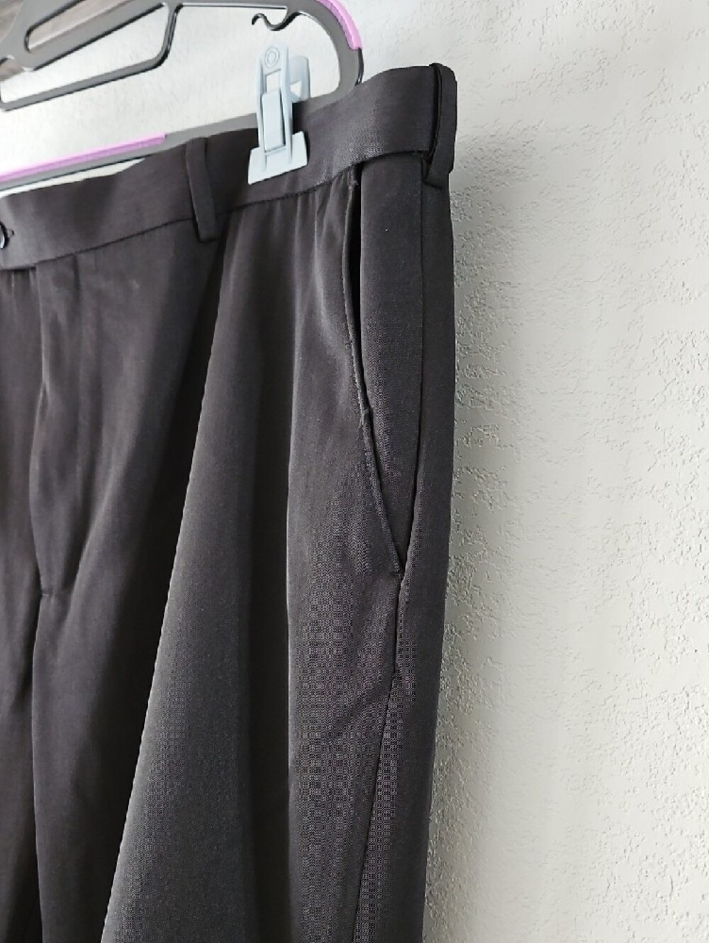 Stafford Black Men's Dress Pants - Straight Leg 42x30 Endurance Trouser - Picture 4 of 7